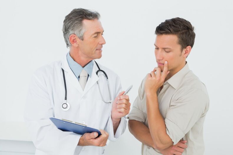 The doctor prescribes the treatment of prostatitis